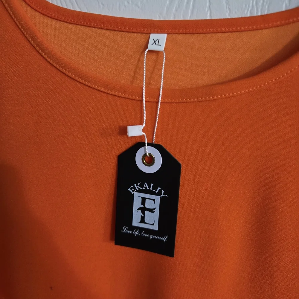 EKaliy Vibrant Orange Top - Picture 4 of 10